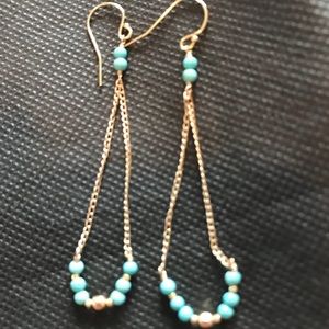 Tess+Tricia Turquoise drop earrings